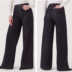 Spanx Pants Women's S Charcoal Wide Leg Denim Pull On Stretch Jeans 20521R EUC